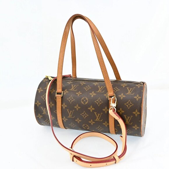 Authentic Louis Vuitton Monogram Papillon 30 Leather Brown Handbag bsj746-110825 - Picture 4 of 16